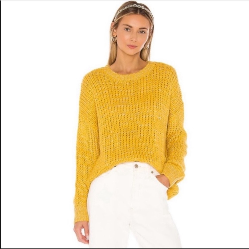 Superdown oversized gold shimmer sweater